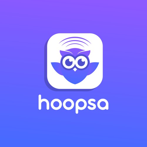 hoopsa - cute owl logo app