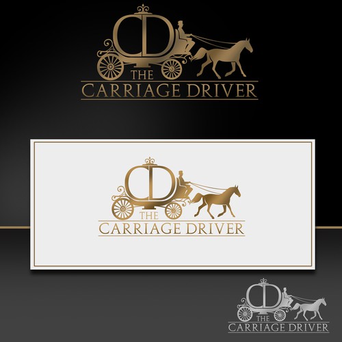 Playful logo and business cards for horse cart company