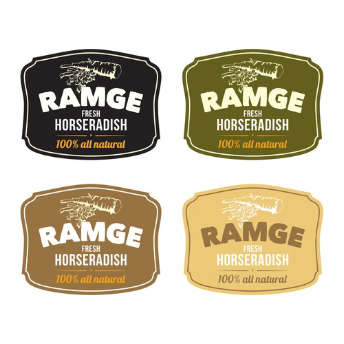 Packaging Label Logo for Homemade Horseradish