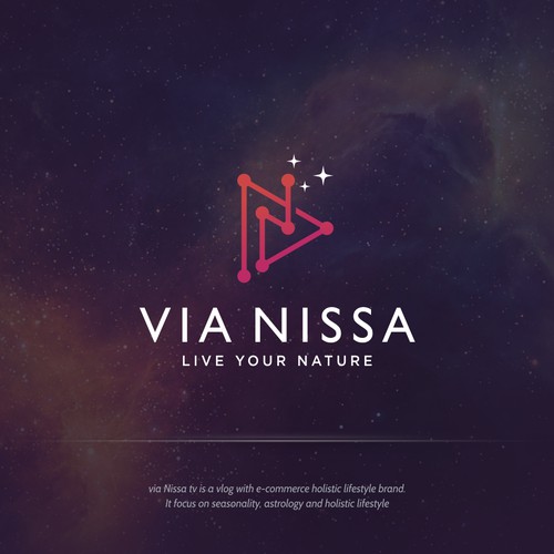 A Holistic Lifestyle Vlog Logo Concept for Via Nissa