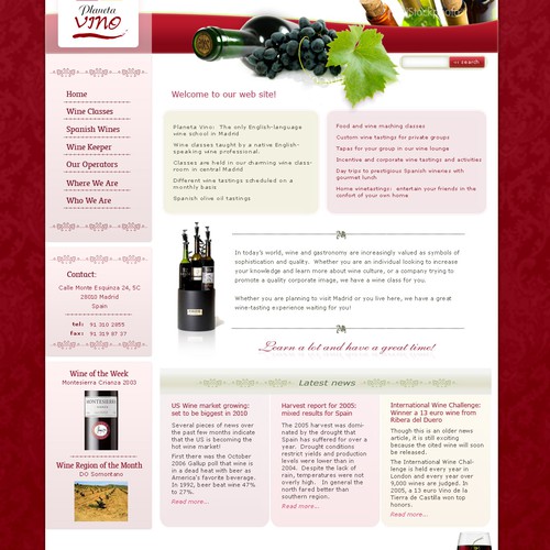 $500.00 - Planetavino Wine website needs a new look