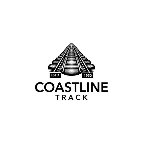 Railroad track logo