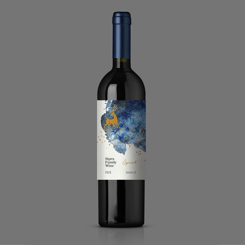 Sipes Family - Syrah - Wine Label Design