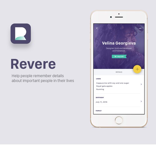 Design for Revere app. 