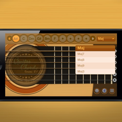 Guitar Chords Mobile App Redesign (2 Screens)