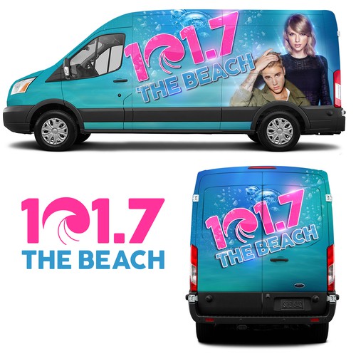 107.7 The Beach Radio Station Vehicle Wrap
