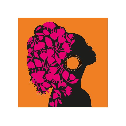 AFRO HAIR ILLUSTRATION FOR BEAUTY BRAND