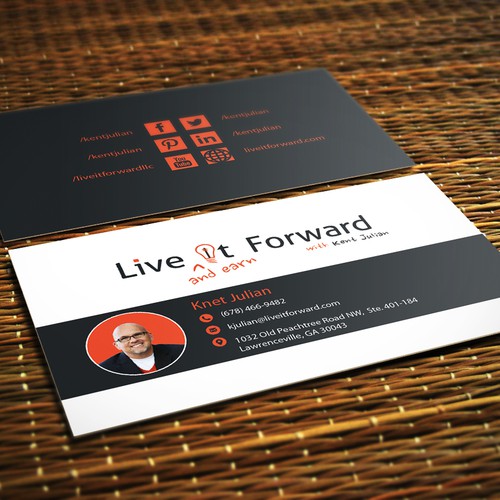 "Live It Forward" buisness card design contest