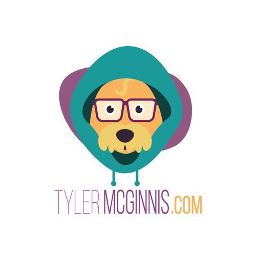 Hipster Hoodied Dog Logo