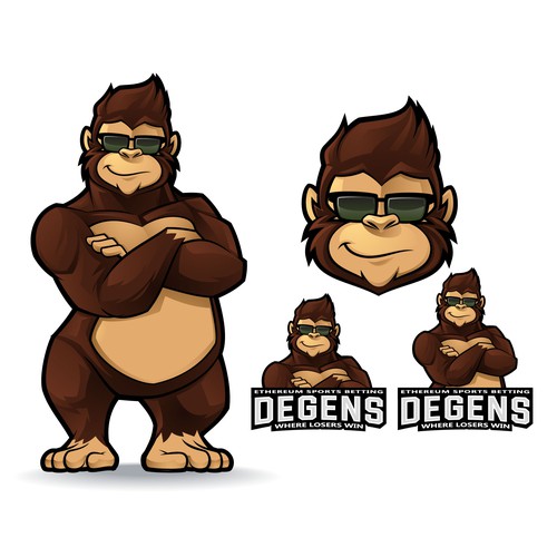 Gorilla Mascot Logo for Degens