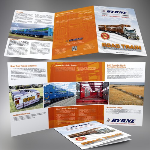 Guaranteed! - Trifold brochure design for Byrne Trailers