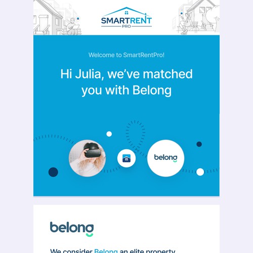 Email design for smart rent