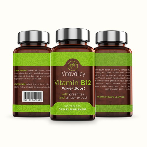 Vitamin Supplement Label Design