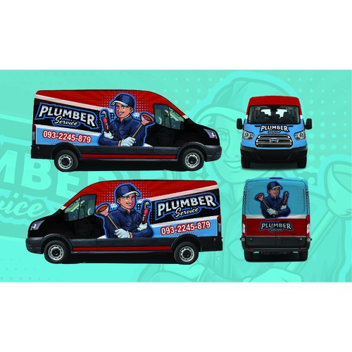 plumber van wrap deisgn 