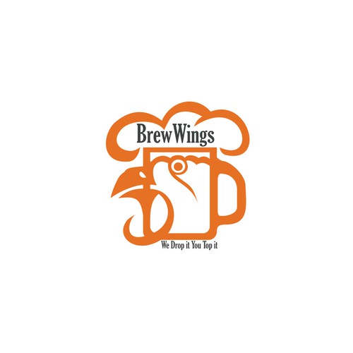 Create a logo for the only LA "Wings w/ Toppings" Food Truck