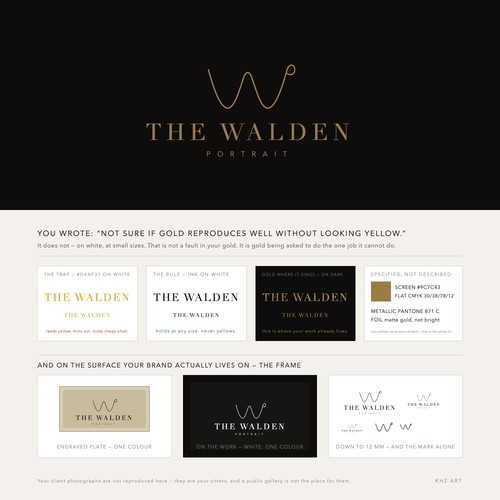 The Walden Portrait — Identity for a Portrait Studio