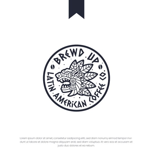 Coffee Logo for "Brewd Up Latin American Coffee Co".