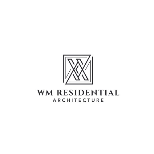 Creative Geo Logo For WM Residential Architecture