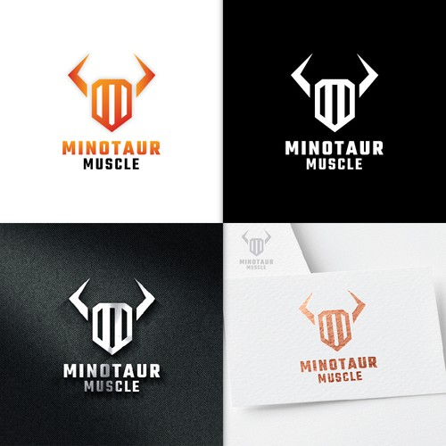 Minotaur Muscle Logo Concept