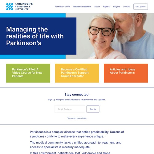 Parkinson's Resilience Institute Design