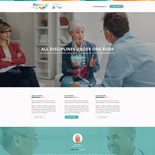 Flat design for medical clinic