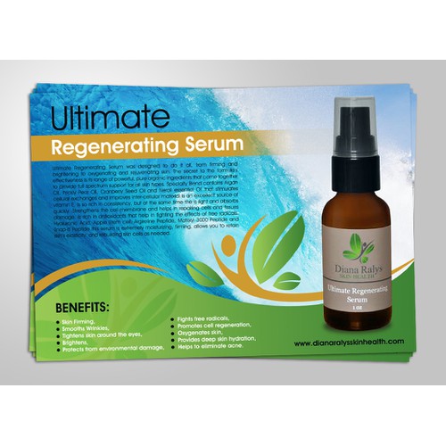 Powerful skin serum advertisement to attract beauty editors andconsumers