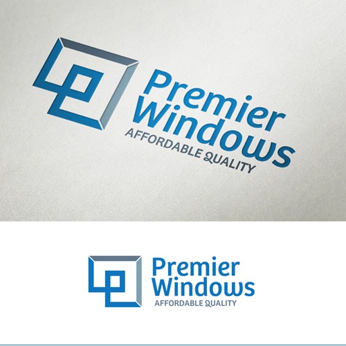 Logotype for windows installation business. 