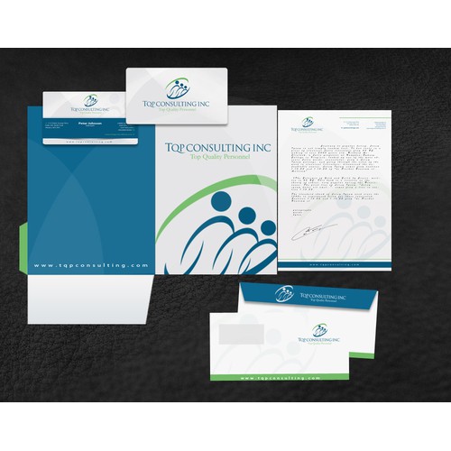 Create the next stationery for TQP (Top Quality Personnel ) Consulting Inc.  