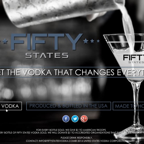Simplistic/Compelling Landing Page Needed For A Vodka Startup