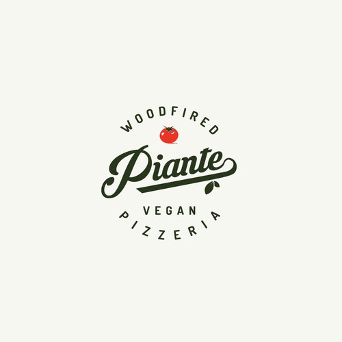 logo design for woodfired vegan pizzeria