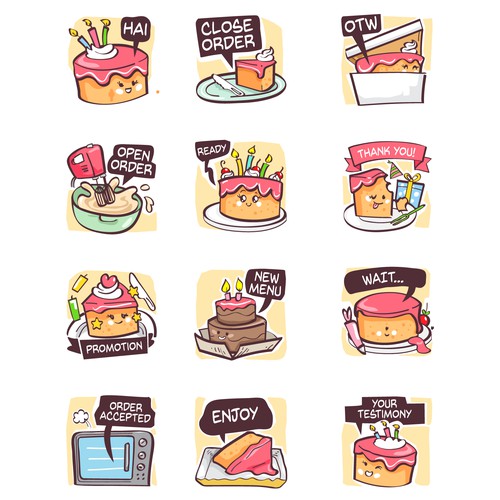 Stiker Whatsapp Cake