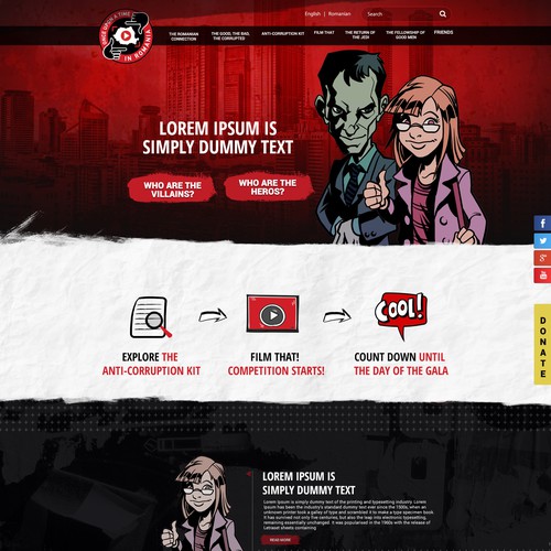 Website design for Anti Corruption project