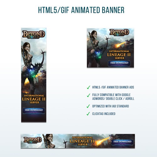 Banners for Lineage 2 gaming server