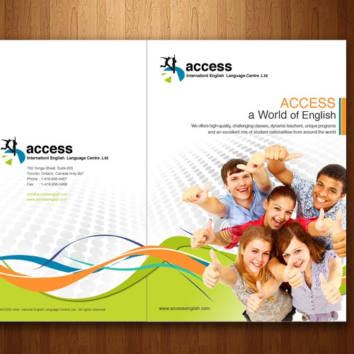 Access International English Language Centre needs a new Brochure