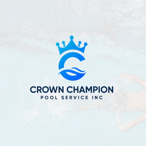 Bold logo concept for Crown Champion Pool Service Inc