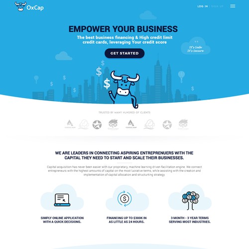 Design a beautiful website for a financial tech startup Oxford Capital