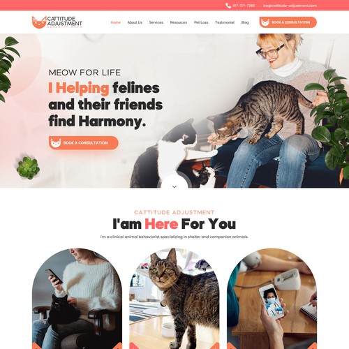 Website for cat behavior consulting