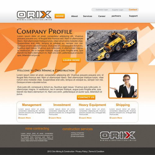 Create the next logo for ORIX MINING & CONSTRUCTION LIMITED