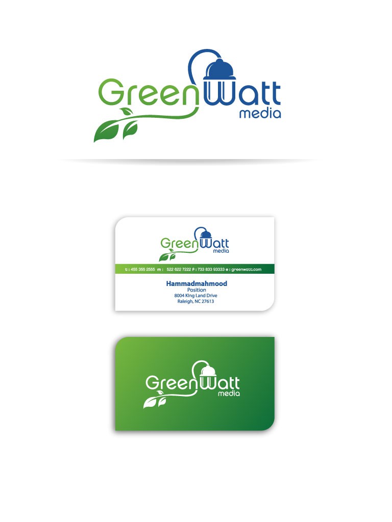 GreenWatt媒体需要一个新的标志和名片