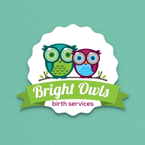 Craft a new brand identity for Bright Owls Birth Services