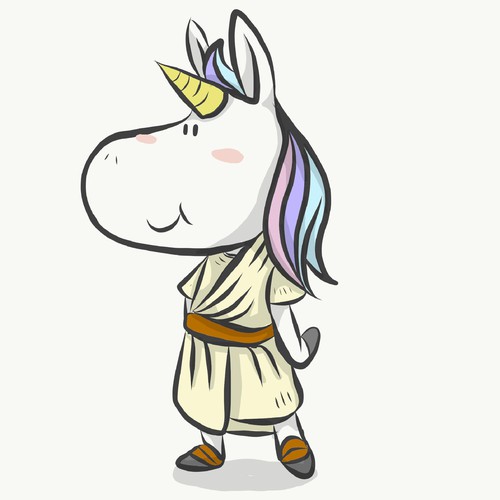 Unicorn wearing Toga