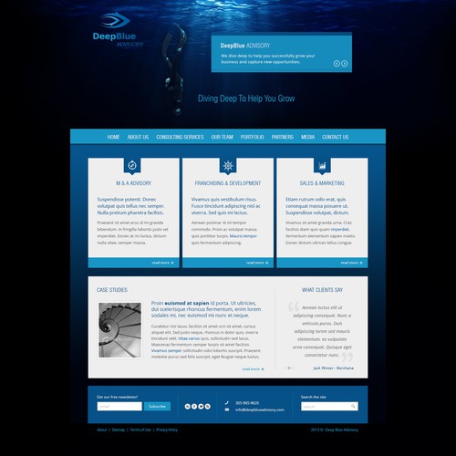 website design for DeepBlue Advisory
