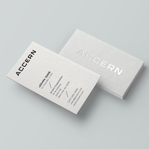 Luxury Business Card Design for AI Startup