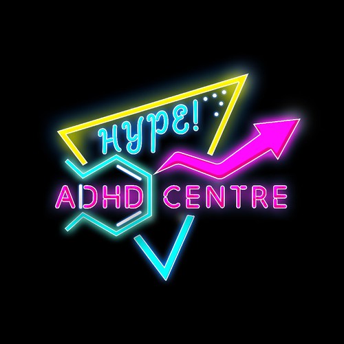 Logo for a health center with a Neon Twist