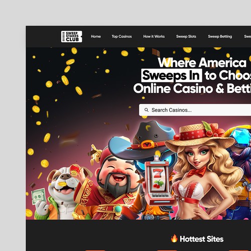 Sweepstake Casino Landing Page