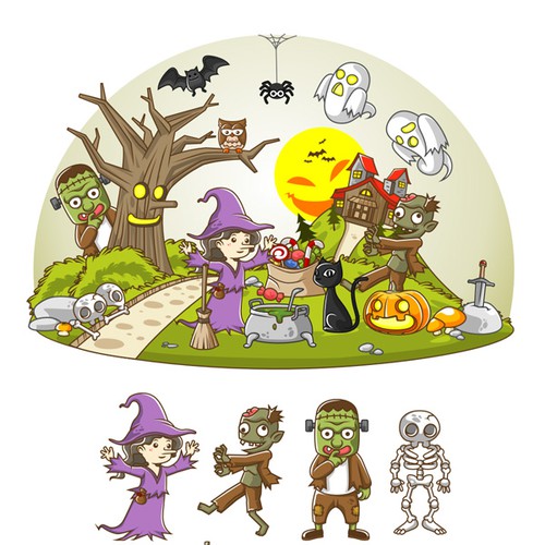 Halloween illustrations for Funsational