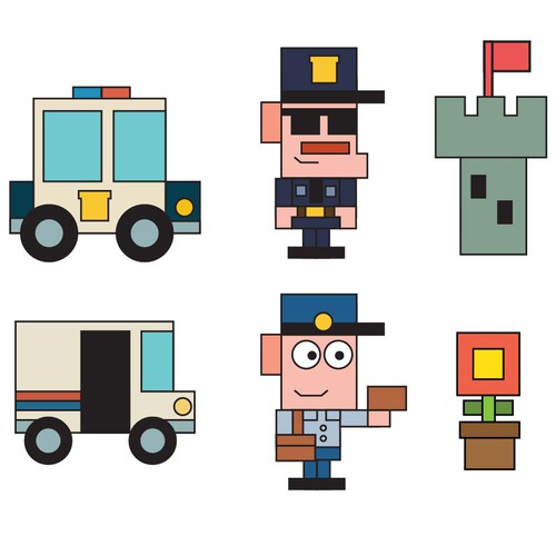 Retro Game Character & Asset Design Set