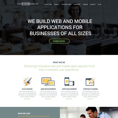 New website design for web and mobile app company