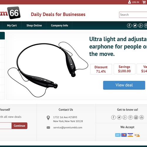 Great web design for daily deals website