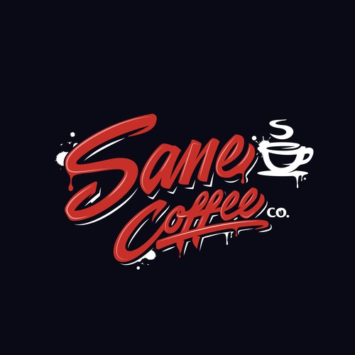 Graffiti logo for Sane Coffee Co.
